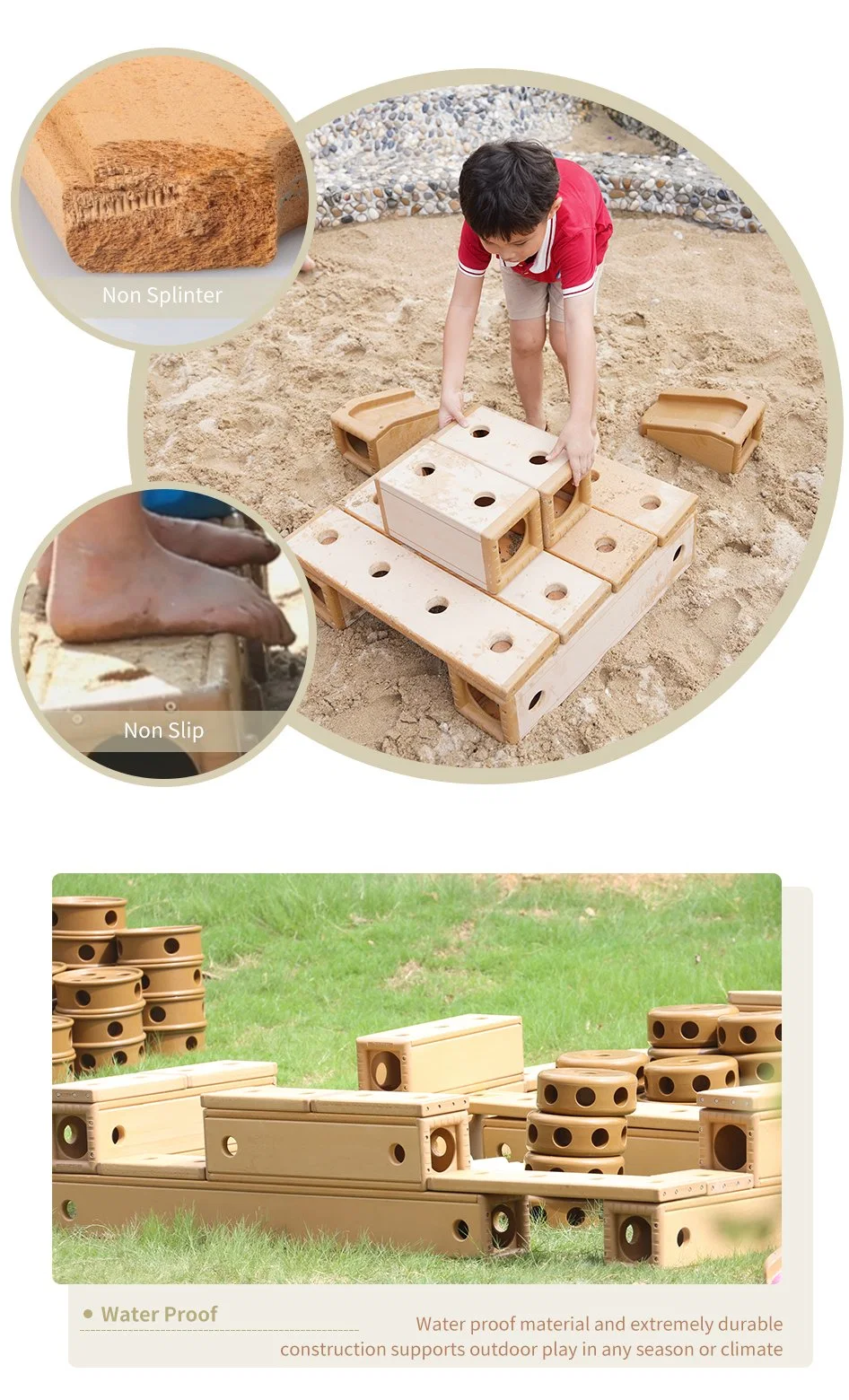 Year Hot Sell Popular New Style Mircocell Wooden Indoor or Outdoor Yard Game of Water and Sand Play Toy for Kids